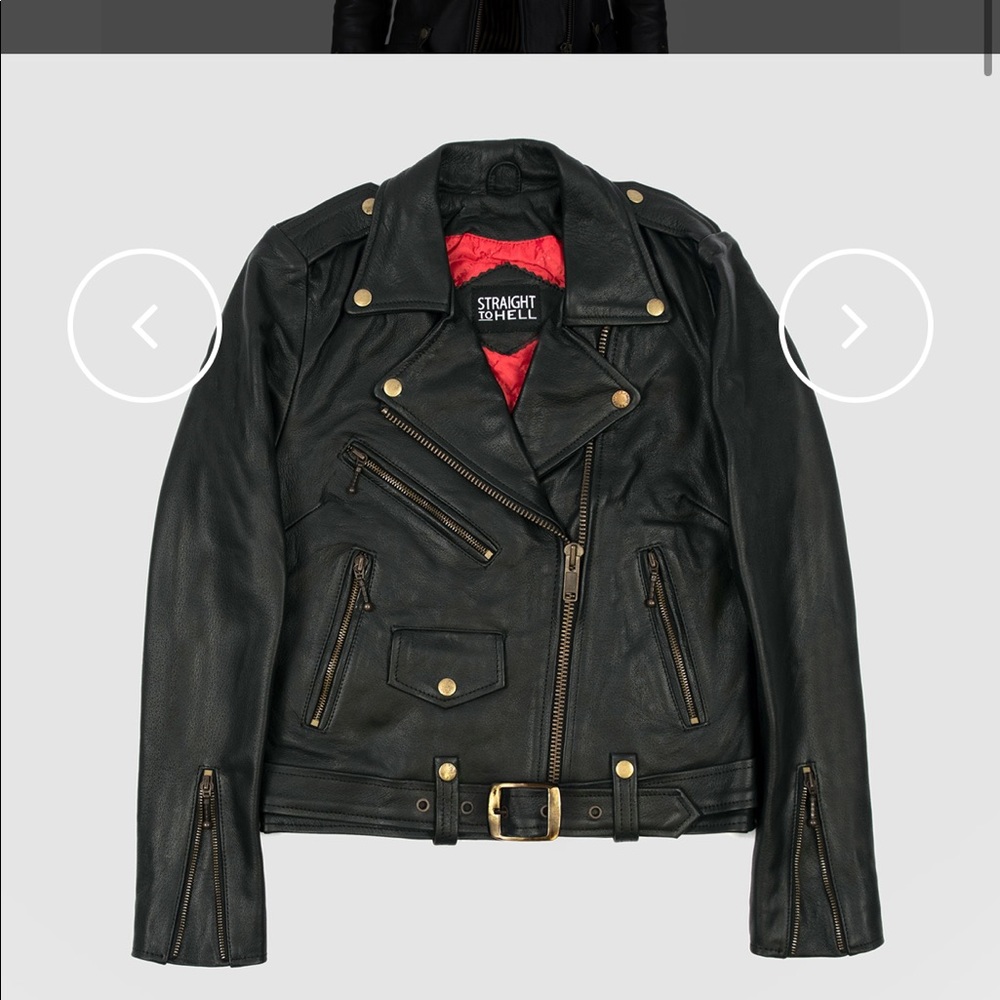 Brand new never worn. Really cool authentic leather jacket.